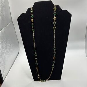 Elegant Gold and Green Necklace